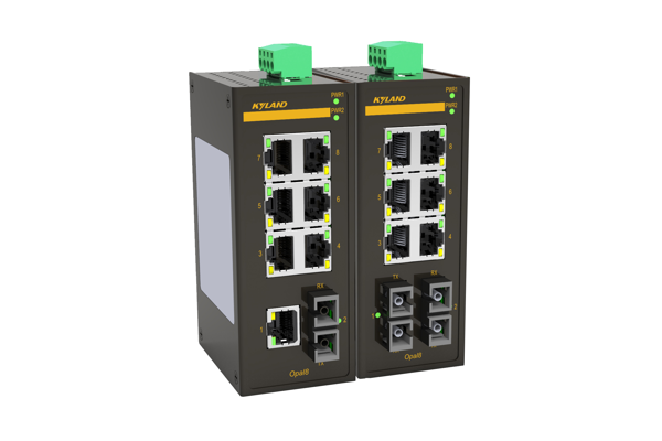 Opal8 8端口二层非网管型卡轨式交换机